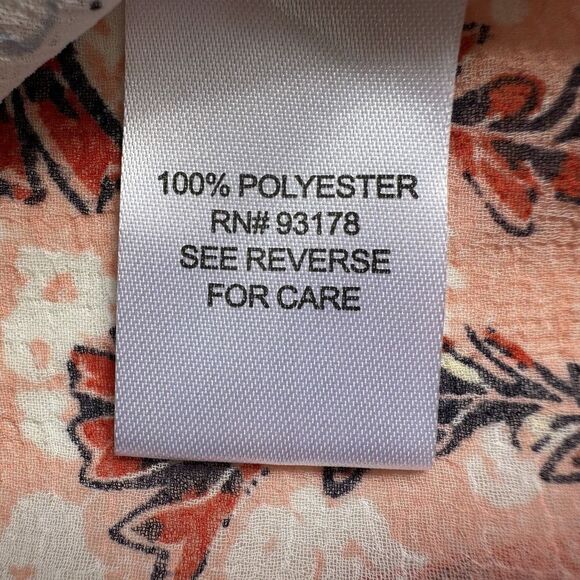 Chelsea And Theodore Size L Button Up Boho Floral Mix Print Shirt Top - Picture 7 of 9